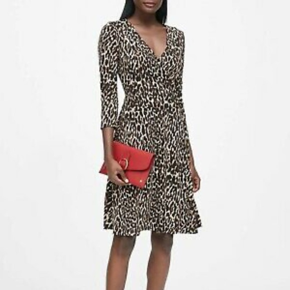 Banana Republic Jersey Wrap Dress  Leopard